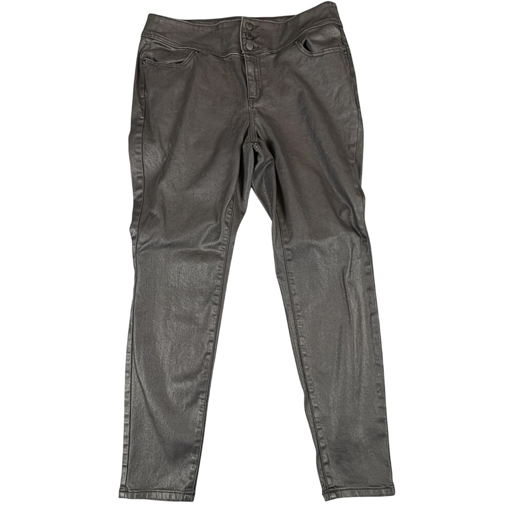 Lane Bryant Flex Magic Jegging Jeans Womens 16 Gray High Rise Stretch (35x28)